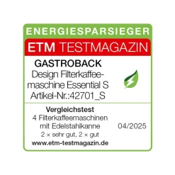 Design Filterkaffeemaschine Essential S