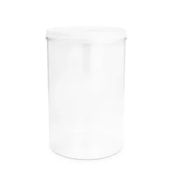 Dose mit Deckel, 5,5 l,Dose glasklar, Deckel weiß