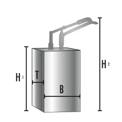 Hebeldosiersp. f. 1/3 GN-Behälter, EDU-GN-1/3
