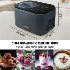 Mini Gelateria 2-in-1 Kompressor-Eismaschine 1 l